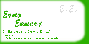 erno emmert business card